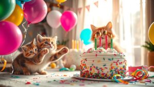 Życzenia urodzinowe z kotami