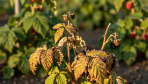 zamieranie pędów malin